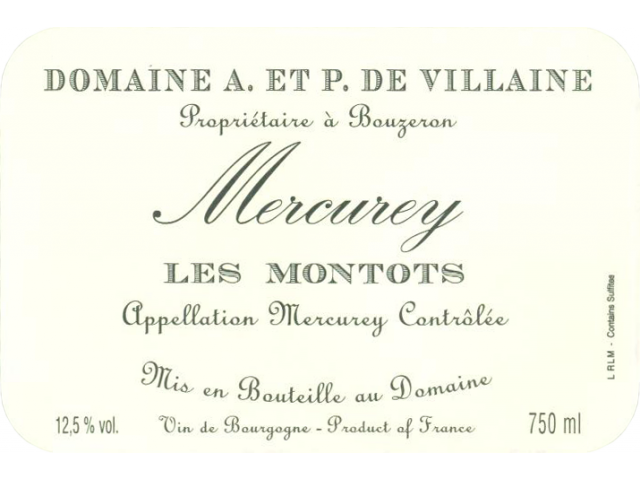 A & P de Villaine - Mercurey Les Montots 2022 (750ml)