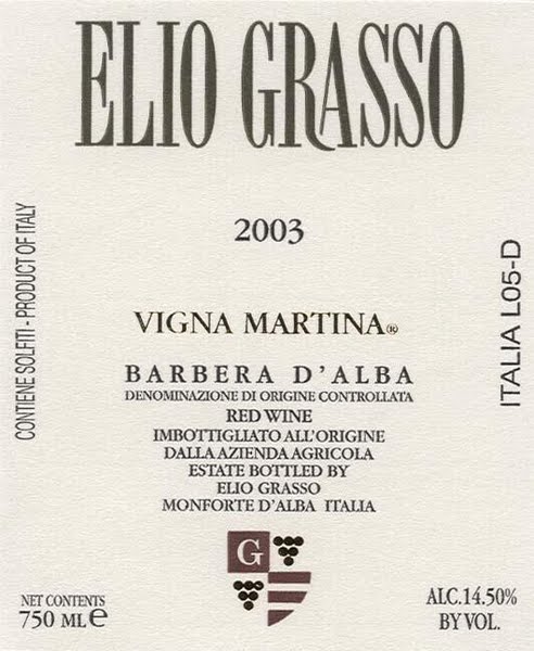 Elio Grasso - Barbera Langhe Vigna Martina 2022 (750ml)