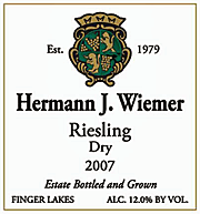 Hermann J. Wiemer - Riesling Dry Finger Lakes 2022 (750ml)