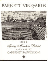 Barnett Vineyards - Cabernet Sauvignon Spring Mountain District Napa Valley 2021 (750)