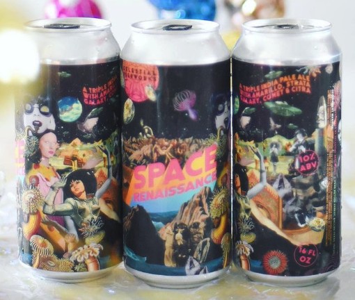 Celestial Beerworks - Space Renaissance Hazy Triple IPA (4 pack 16oz cans) (4 pack 16oz cans)