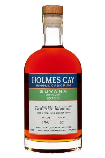 Holmes Cay - Guyana Uitvlugt 2003 Rum 0 (750)