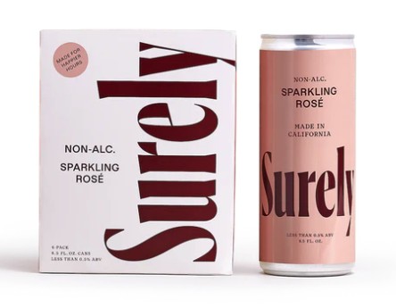 Surely - Non-Alcoholic Sparkling Rose (4 Pack 8.5oz cans) (750)