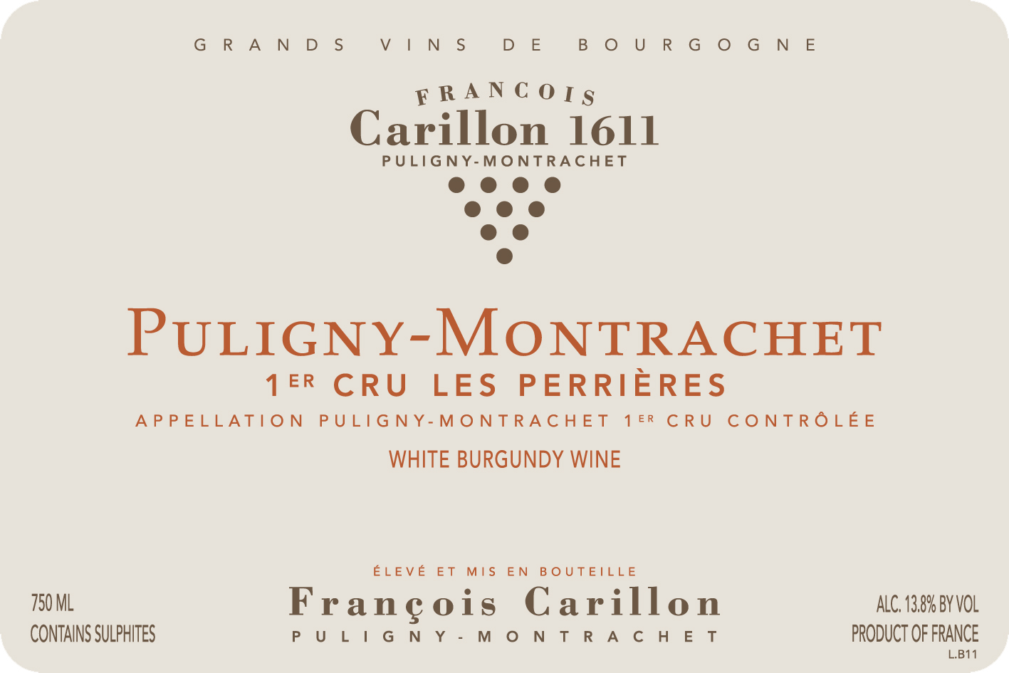 Francois Carillon & Fils - Puligny-Montrachet 1er Cru Les Perrieres 2022 (750)