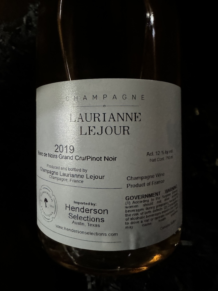 Laurianne Lejor - Chamagne Blanc De Noir 2019 (750)