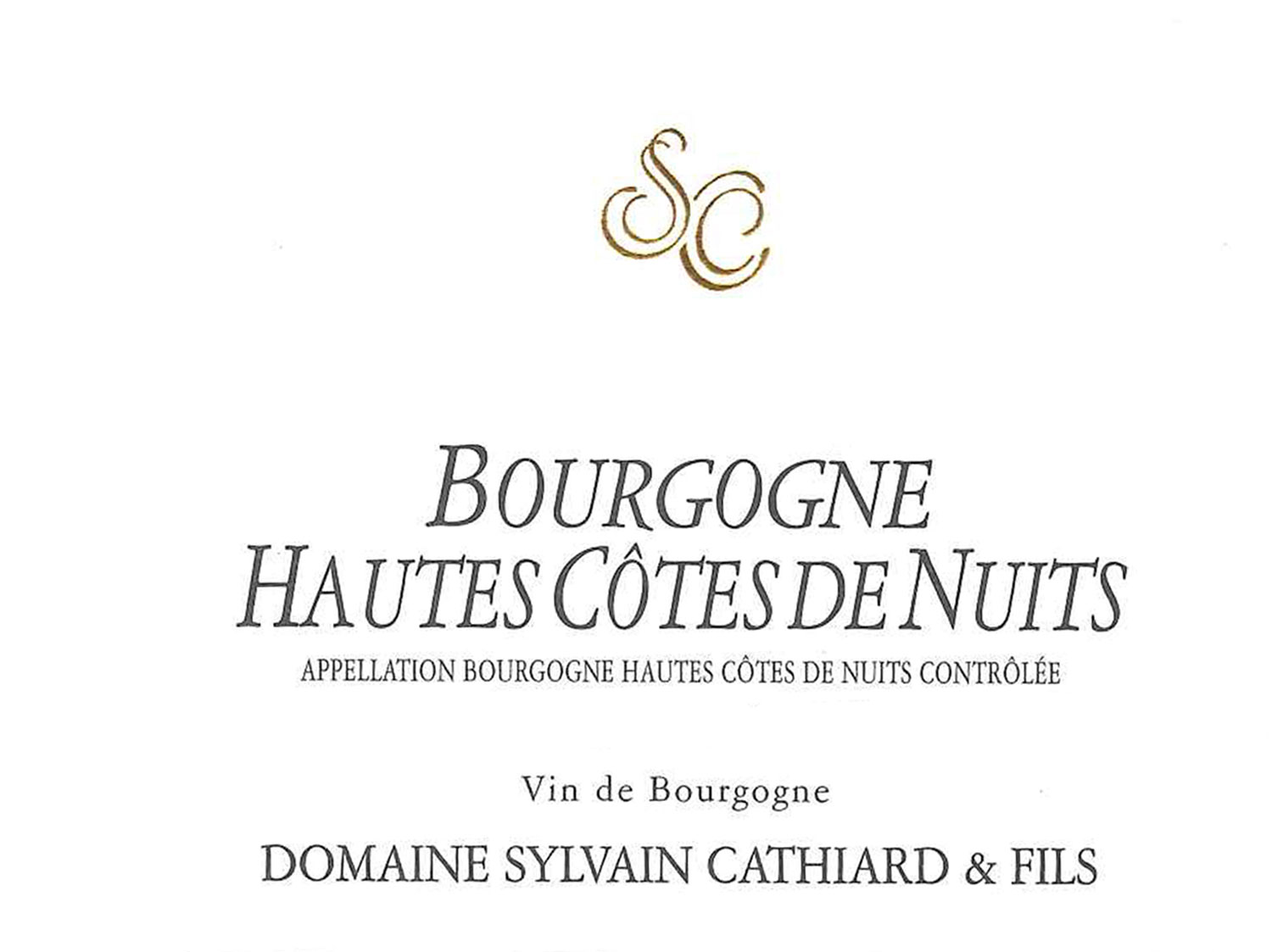 Sylvain Cathiard - Hautes Cotes De Nuits Rouge 2021 (750)