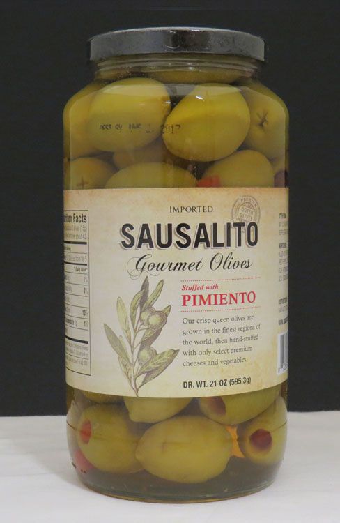 Sausalito Gourmet Foods - Pimento Stuffed Olives (21 oz) Jar 0