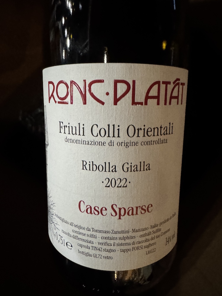 Ronc Platat - Case Sparse Ribolla Gialla 2022 (750)