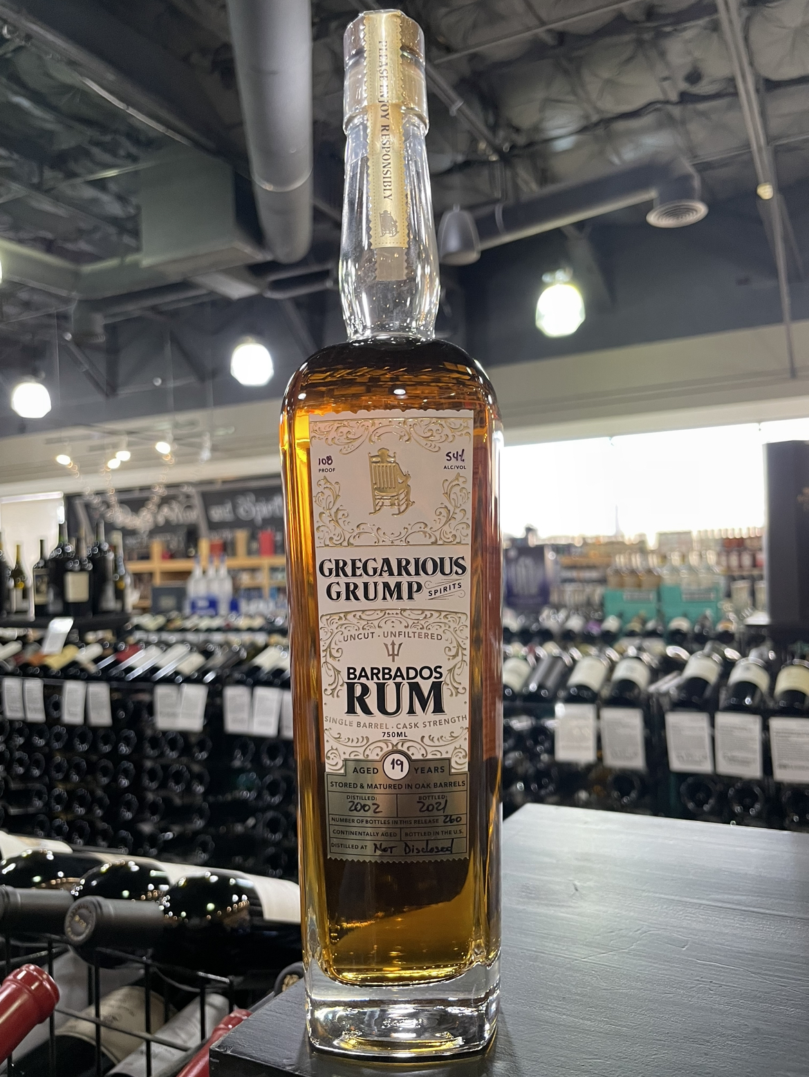 Gregarious Grump - 19 year Barbados Rum 2002 0 (750)