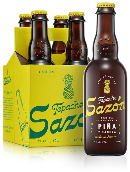 Tepache Sazon - Pina y Canela (4 pack 375ml) (4 pack 375ml)