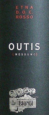 Biondi - Etna Rosso Outis Nessuno 2018 (750)